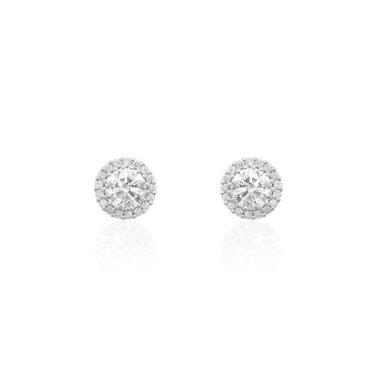 Classic Solitaire Halo Studs