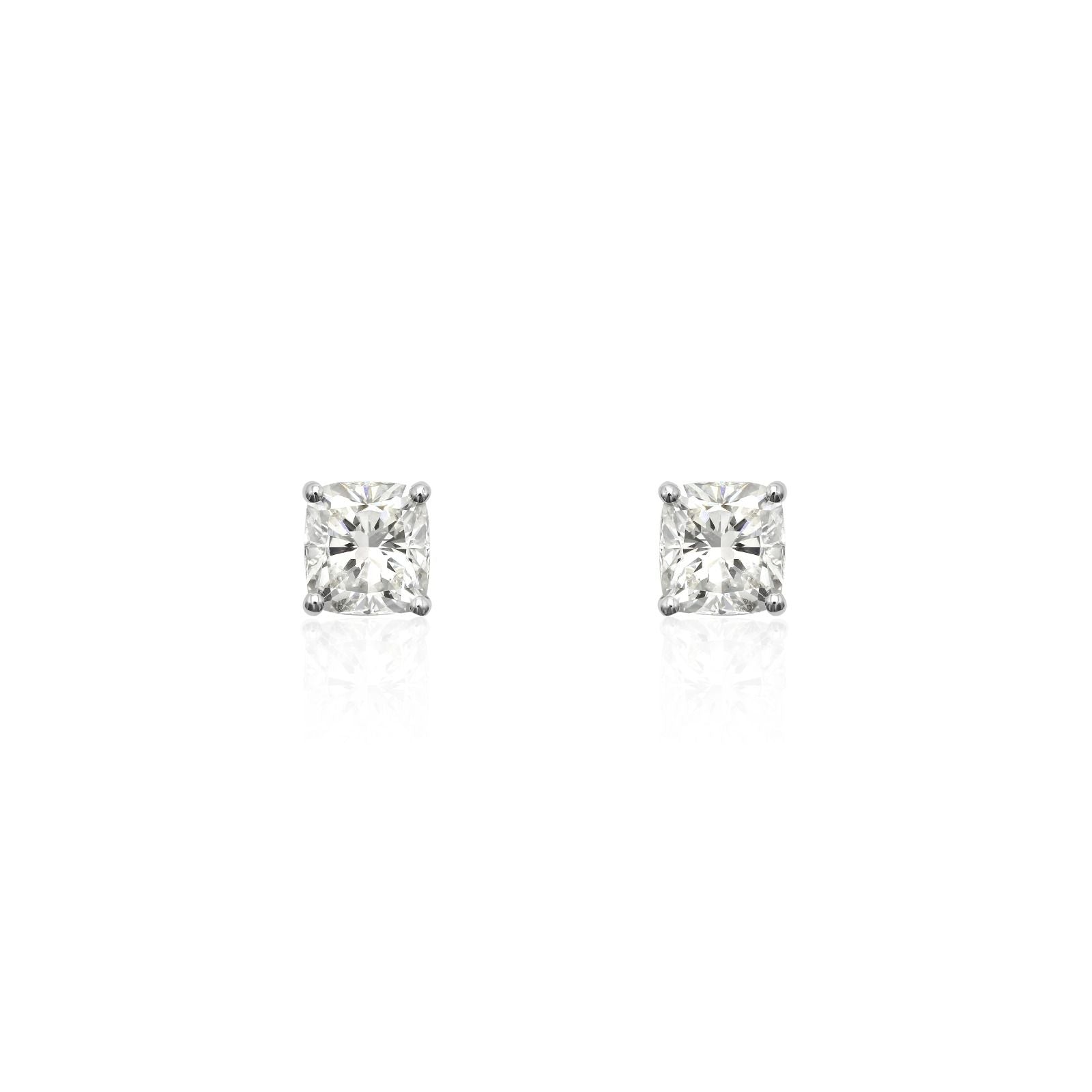 Cushion Solitaire with detachable halo Studs