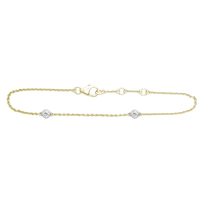 2 Stone Solitaire Bracelet