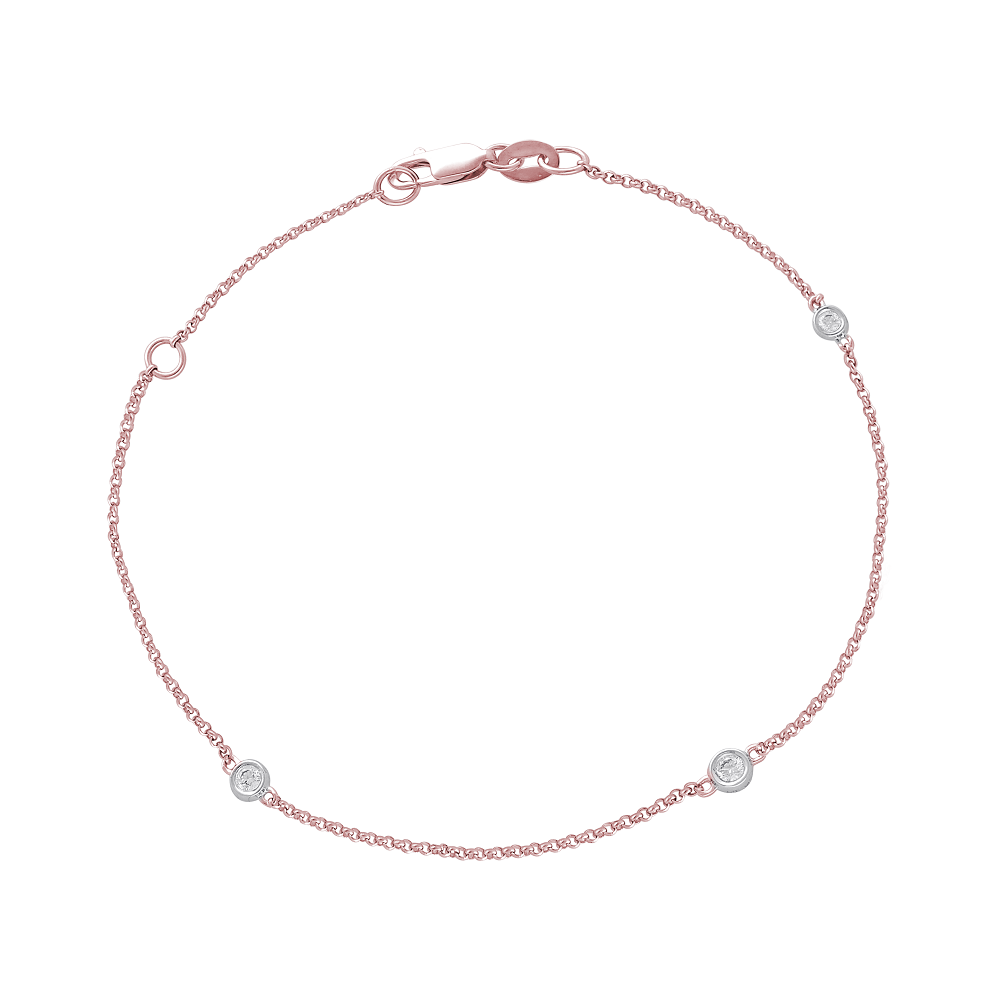 3 Stone Solitaire Bracelet