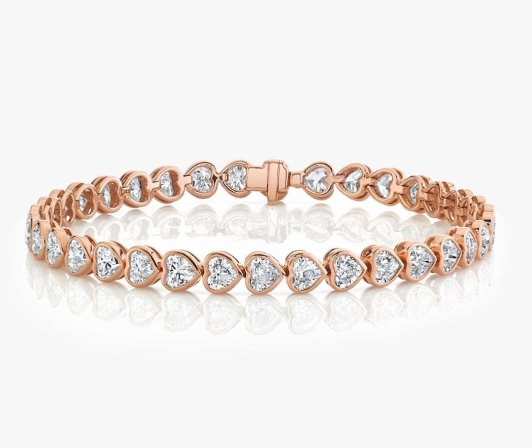 Heart Bazel Tennis Bracelet