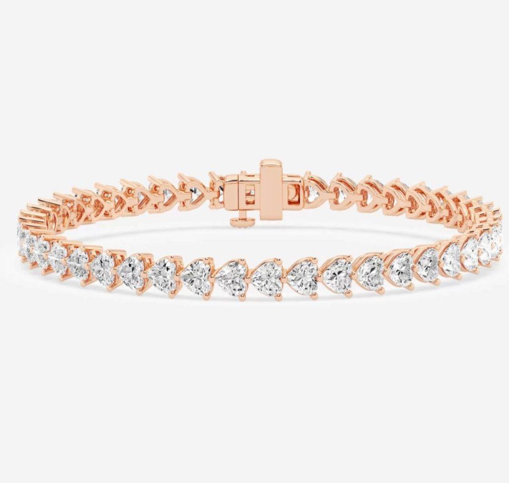 Heart tennis bracelet
