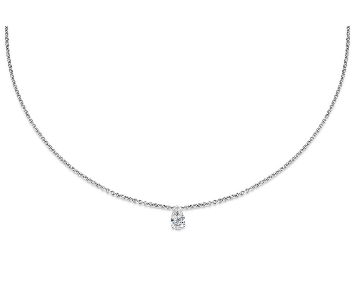 Pear pendant necklace