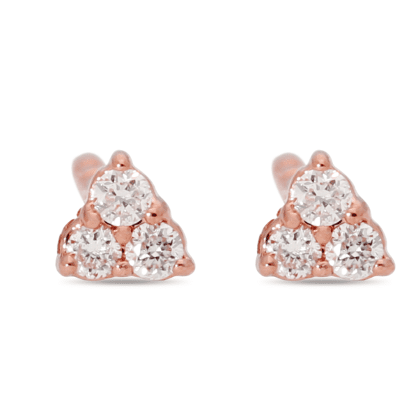 Radiant 3 Diamond Earring