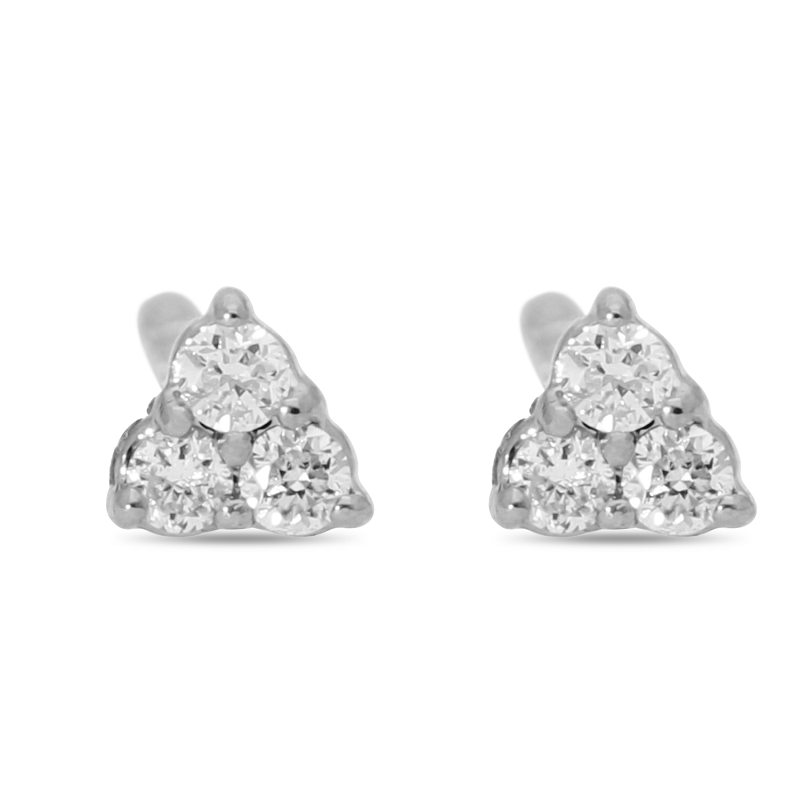Radiant 3 Diamond Earring