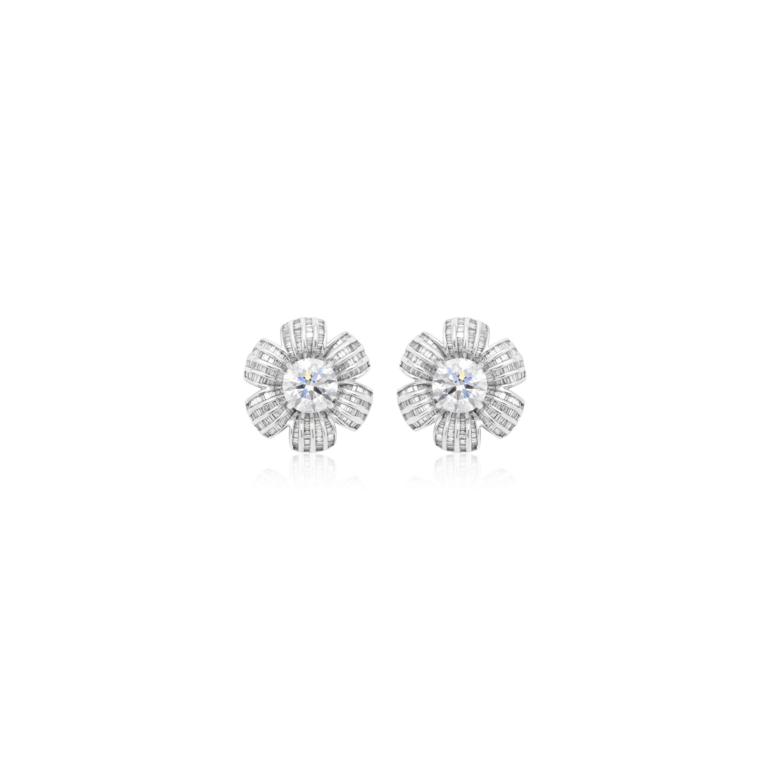 Detachable Flower Statement Earrings